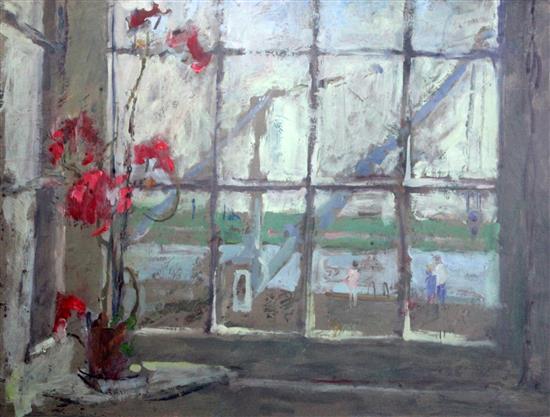 Margaret Thomas (1916-2016) Window on the Quay 17.5 x 23.5in.